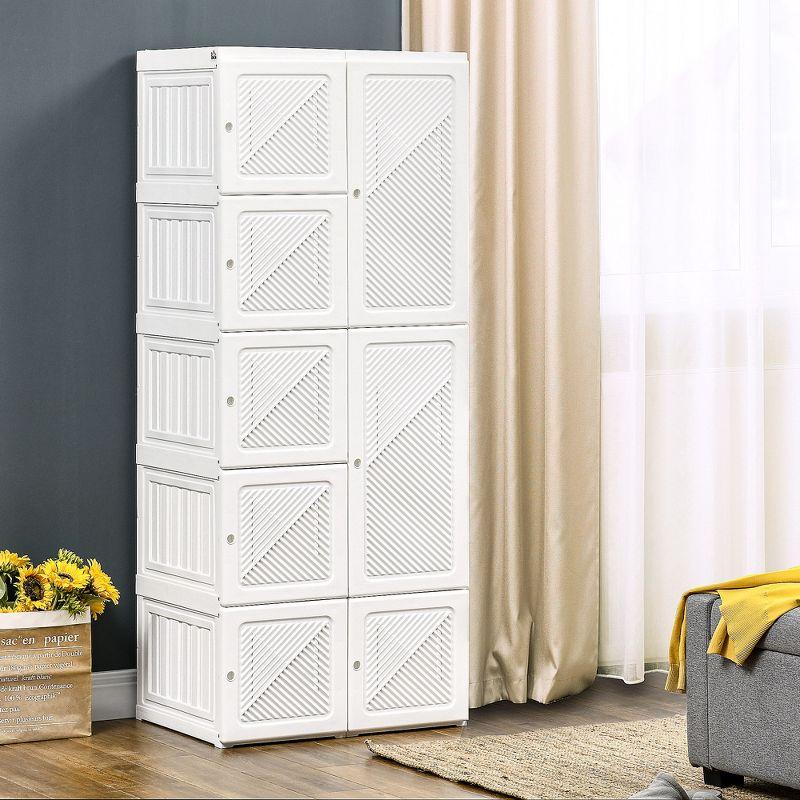 HomCom 27.25'' Fabric Portable Wardrobe