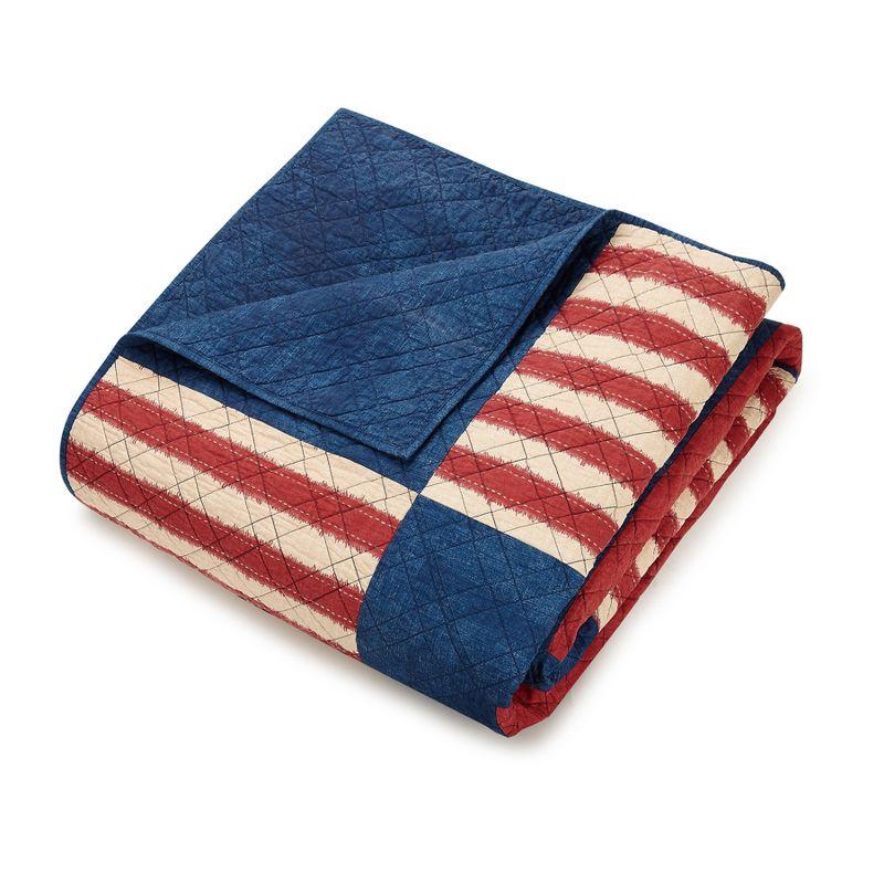 Modern Heirloom Americana Patch 100% Cotton 3-Piece Quilt/Coverlet Set