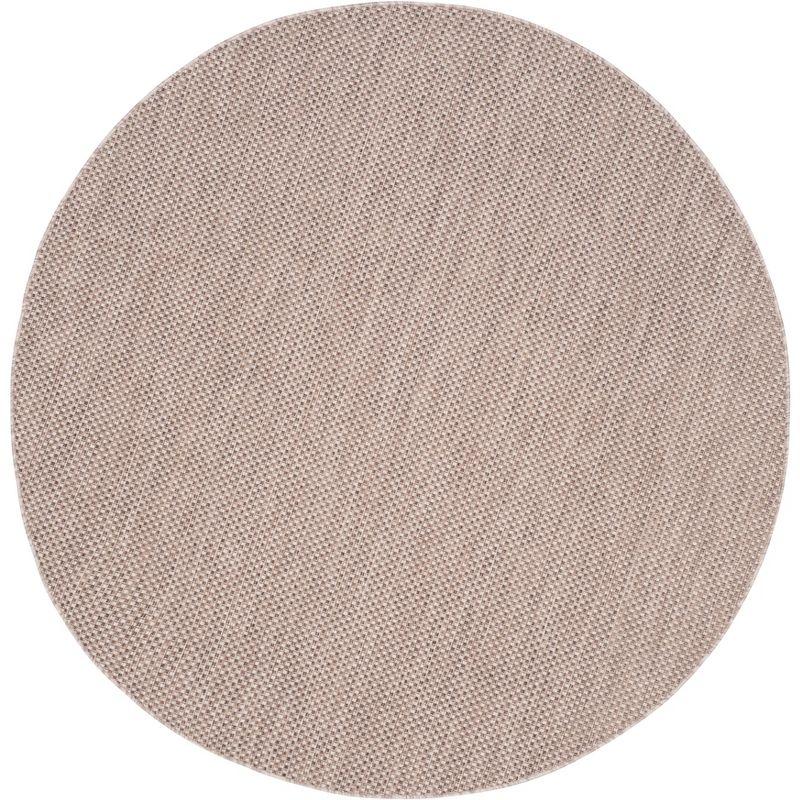 Courtyard CY8521 Power Loomed Indoor/Outdoor Area Rug - Beige/Brown - 5' round - Safavieh.