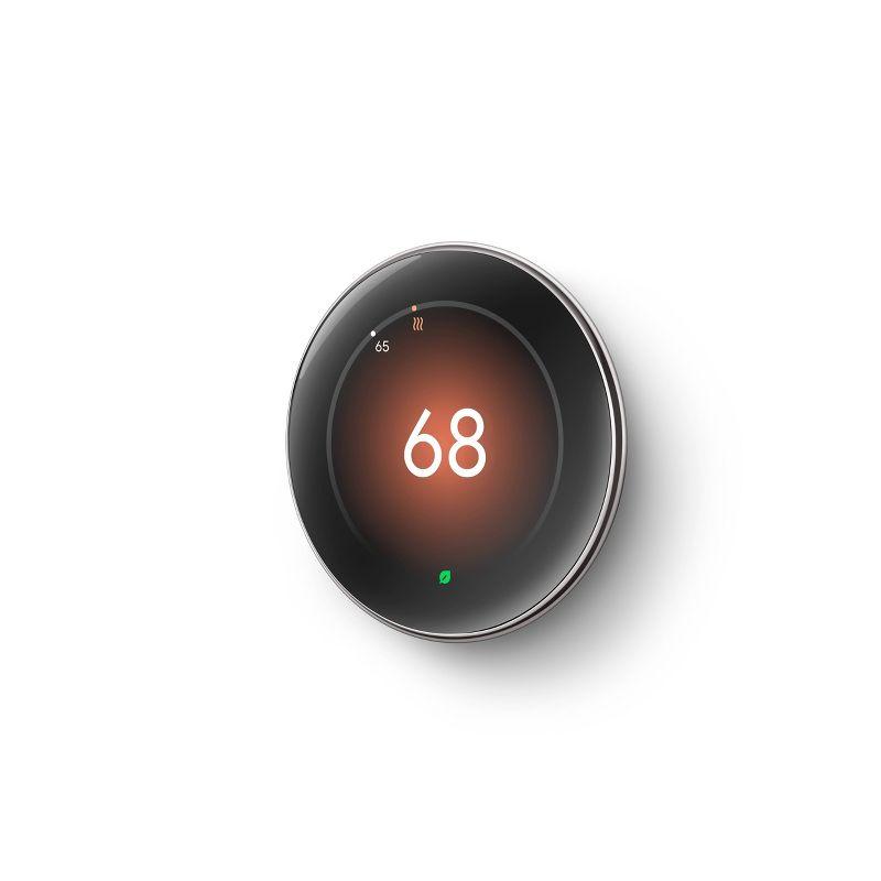 Google Nest Learning Thermostat (4th Gen) with Nest Temperature Sensor (2nd Gen) - Silver: Wi-Fi, Energy Star Certified