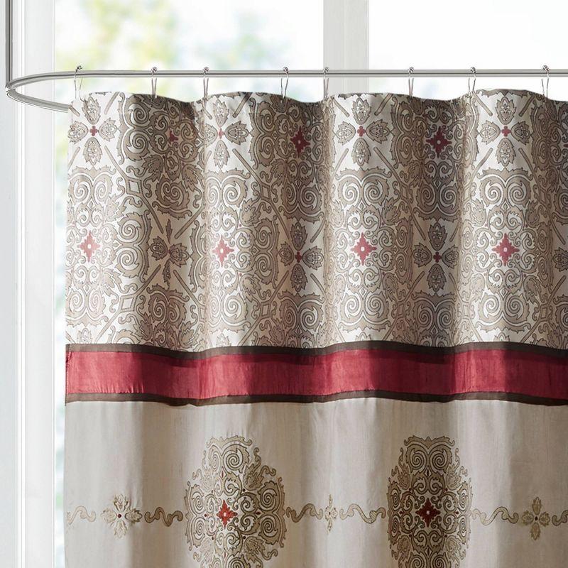 Donovan Embroidered Shower Curtain