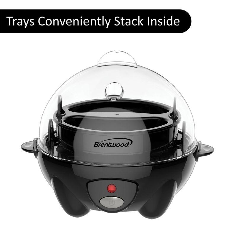 Brentwood Electric 7 Egg Cooker in Black