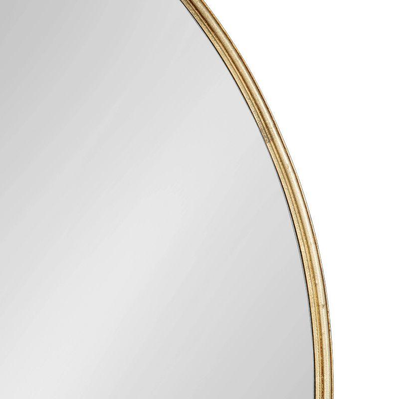 36" x 36" Caskill Round Framed Decorative Wall Mirror Gold - Kate & Laurel All Things Decor