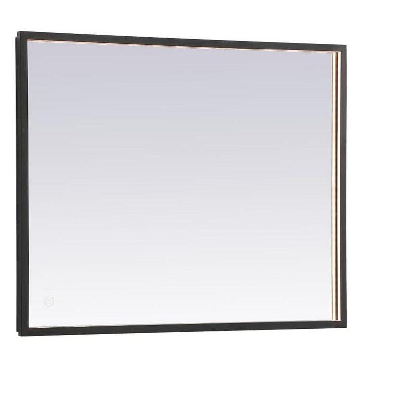 Elegant Lighting Pier 24x30 inch LED Mirror with Adjustable Color Temperature 3000K/4200K/6400K in Black