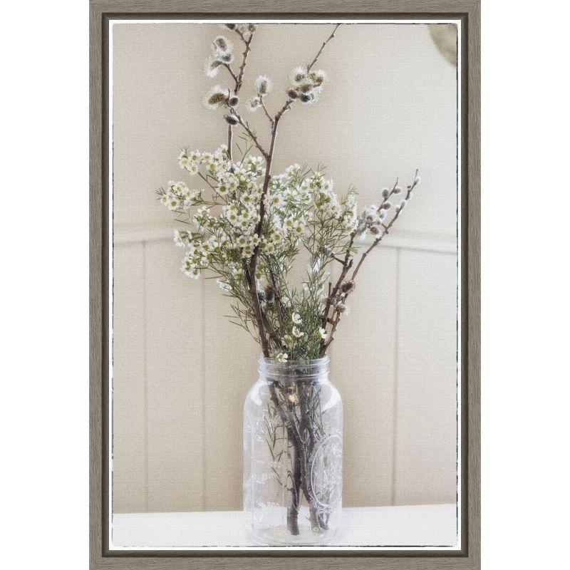 Rustic Farmhouse Chic Mason Jar Canvas Wall Art