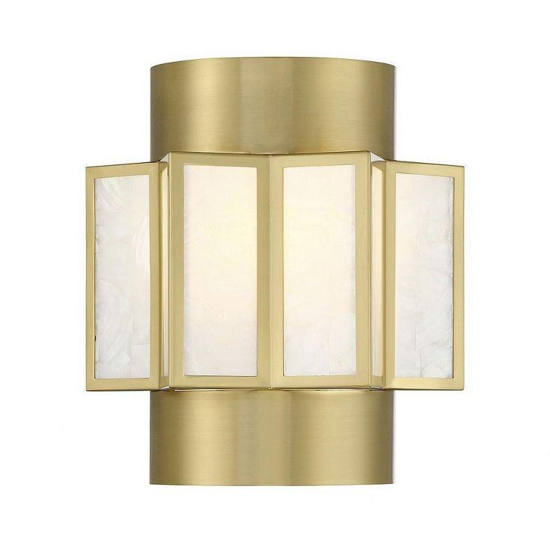 Gideon 2-Light Wall Sconce in Warm Brass