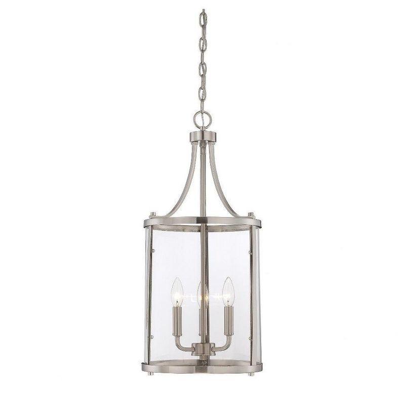 Savoy House Penrose 3 - Light Chandelier in  Satin Nickel