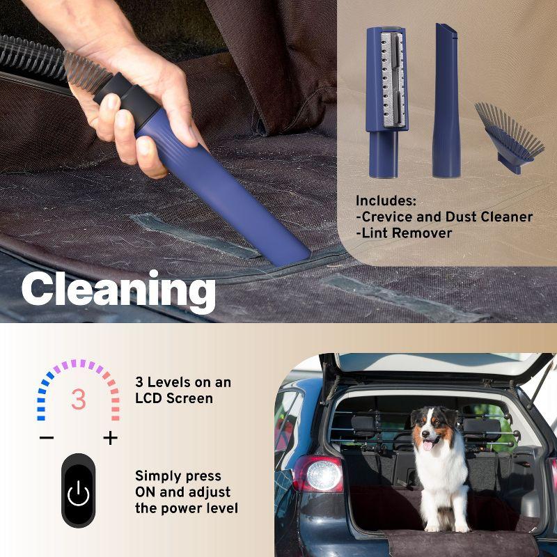 One Premium Pet Vacuum with Dog Grooming Kit, Pet Grooming Vacuum & Dog Clippers & Dog Brush for Shedding