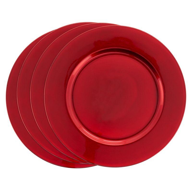 Saro Lifestyle Classic Solid Color Charger Plates