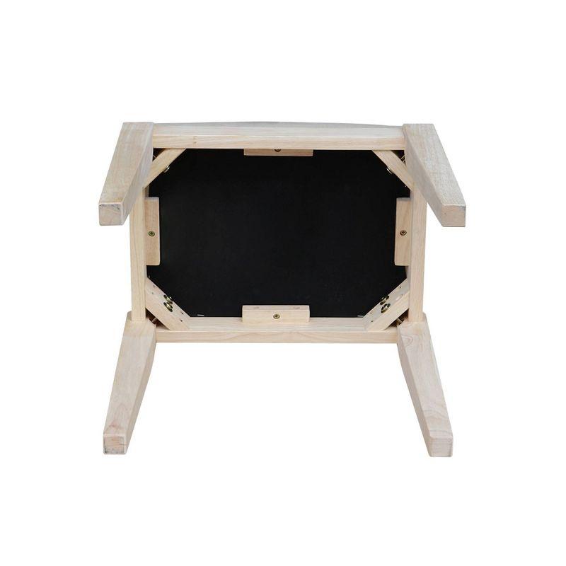 Eco-Friendly Unfinished Parawood Vanity Bench with Microfiber Seat