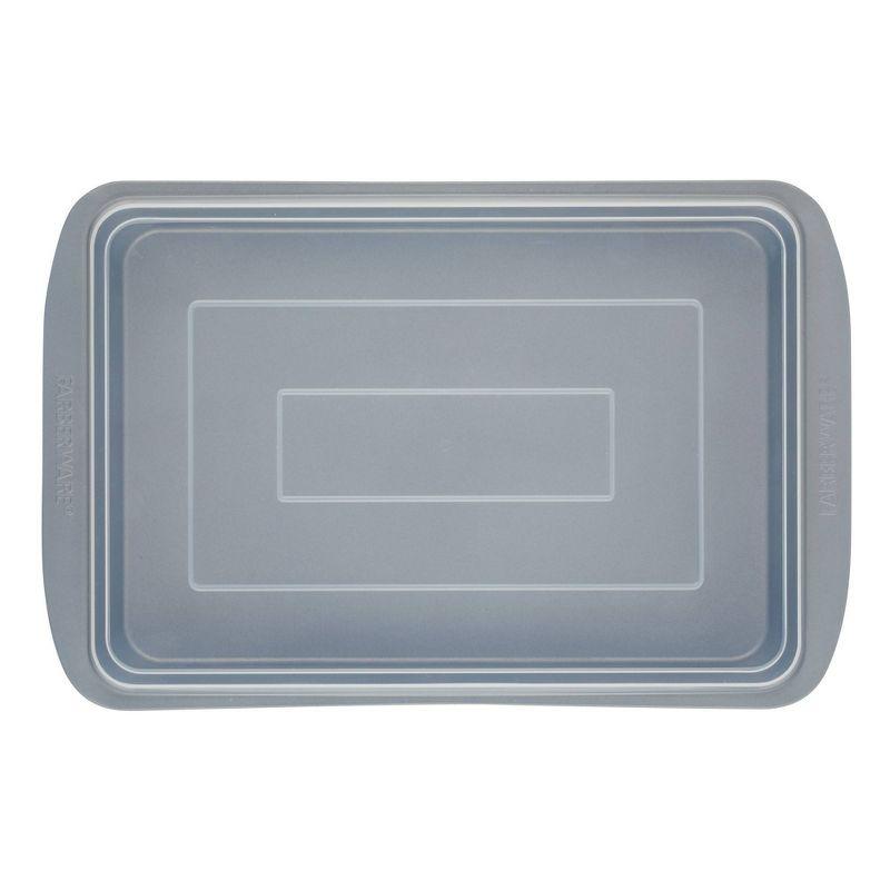 Gray Silicone Non-stick Rectangular Cake Pan with Lid, 9" x 13"