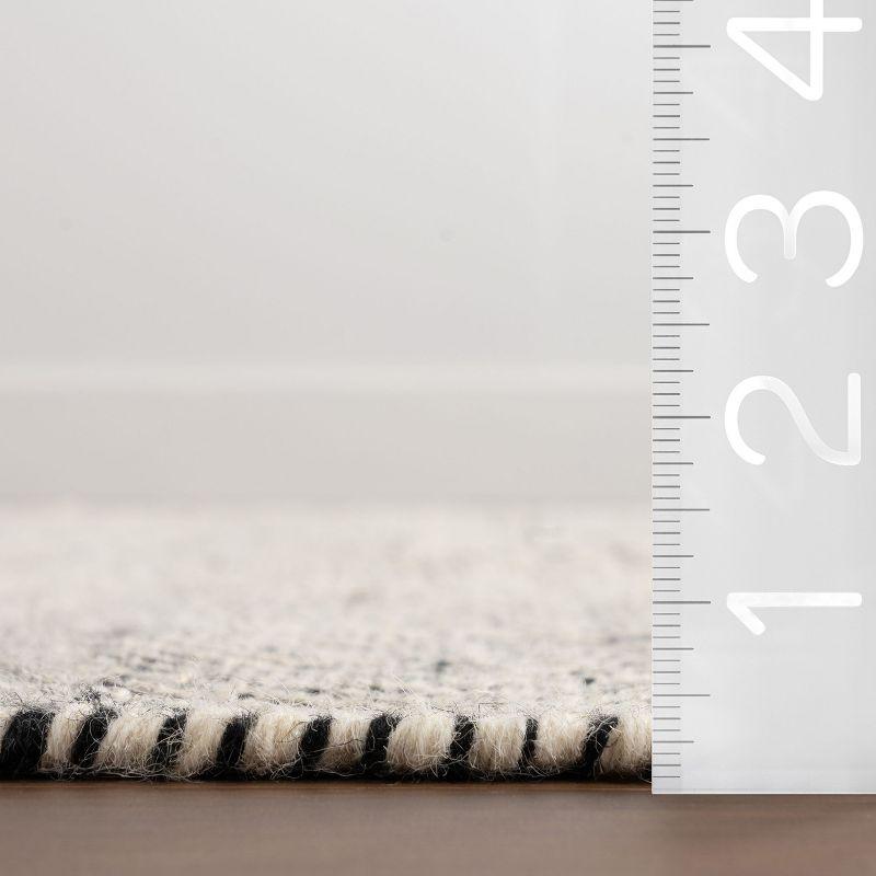 Nuloom Ago Diamond 2x6 Wool Runner Indoor Area Rug for Living Room Bedroom Dining Room Entryway Hallway Kitchen, Ivory
