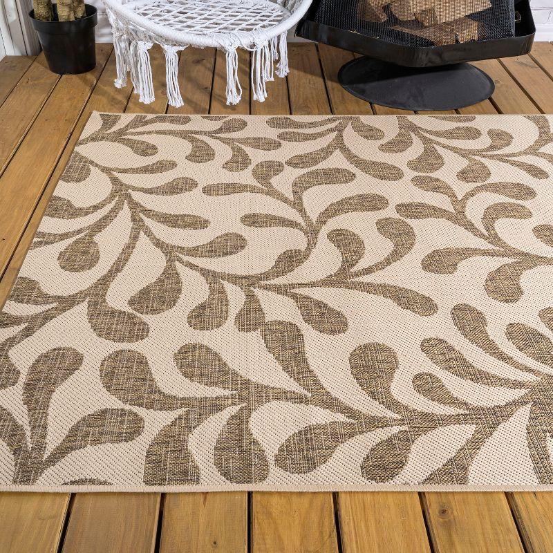 3'x5' Vine All Over Indoor/Outdoor Area Rug, Brown/Beige - JONATHAN Y