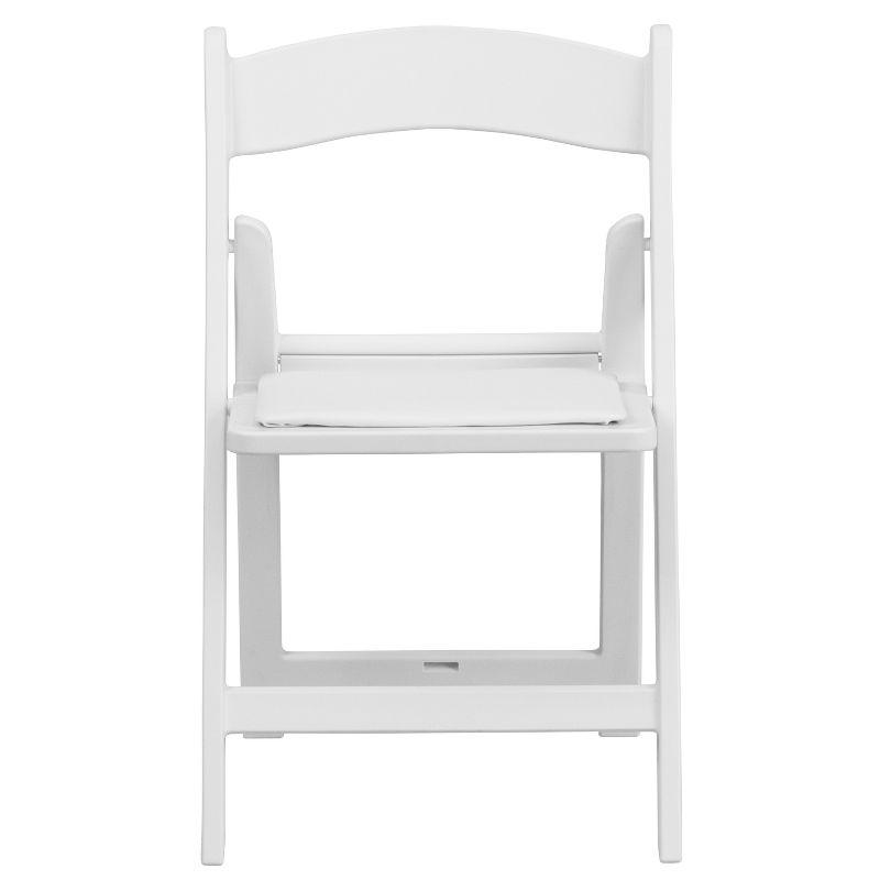 White Vinyl Armless Reception Chair with Leather Seat