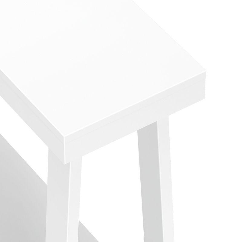 Plank+Beam 46" Solid Wood Console Table with Storage, Sofa Table with Shelf, Narrow Entryway Table for Hallway, White