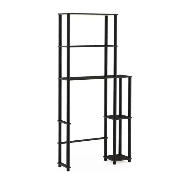 Furinno 3-Tier Over-The-Toilet Space Saver Rack Bathroom Shelf with 5 Shelves,Espresso/Black