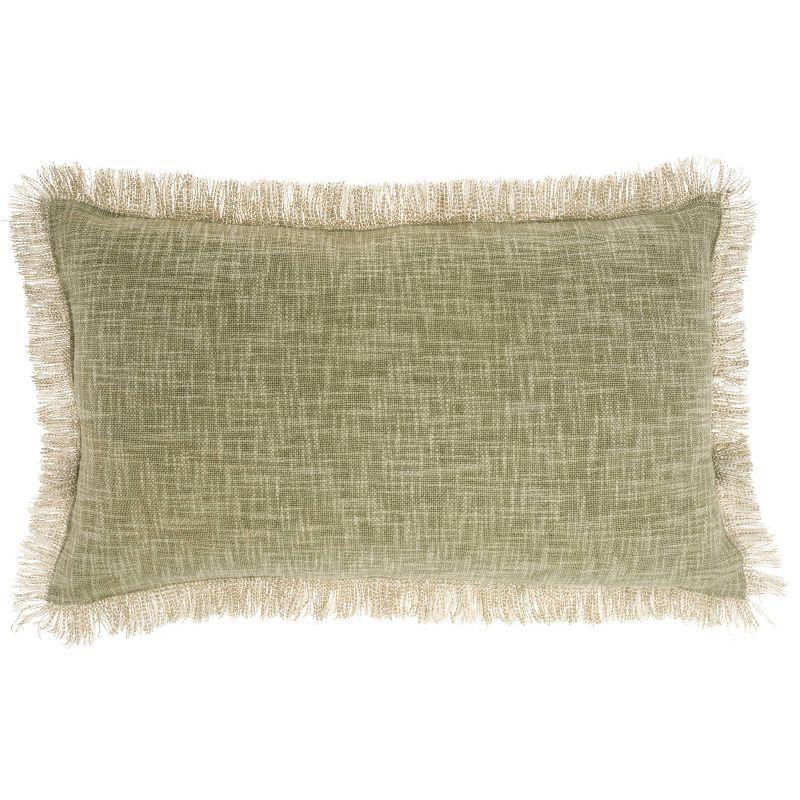 ZH017-014024 Fringed Cotton Throw Pillow