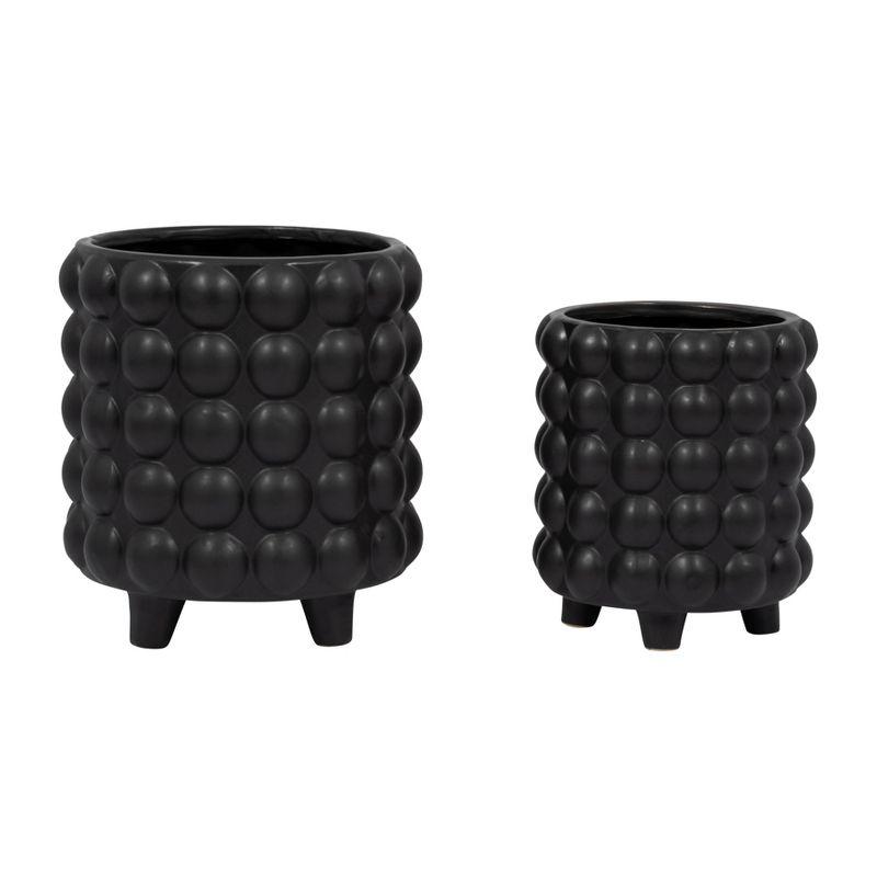 Joss & Main Ceramic Footed Planter Set of 2 Indoor and Outdoor & Reviews | Joss & Main