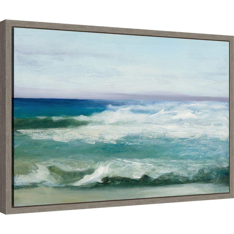 Amanti Art Azure Ocean by Julia Purinton Canvas Wall Art Print Framed 23-in. x 16-in.