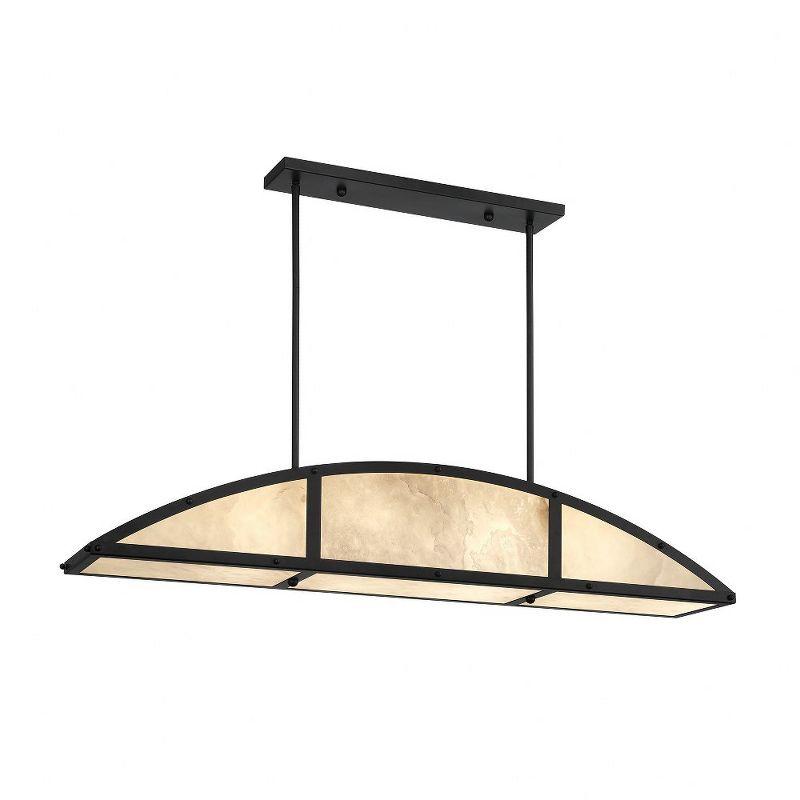 Legacy 4-Light Linear Chandelier in Matte Black by Breegan Jane