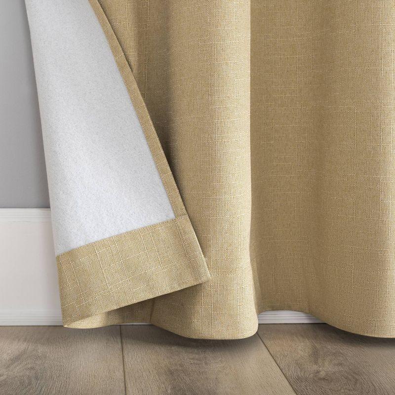 Channing Textured Draft Shield Fleece Insulated 100% Blackout Grommet Top Curtain Panel - Sun Zero