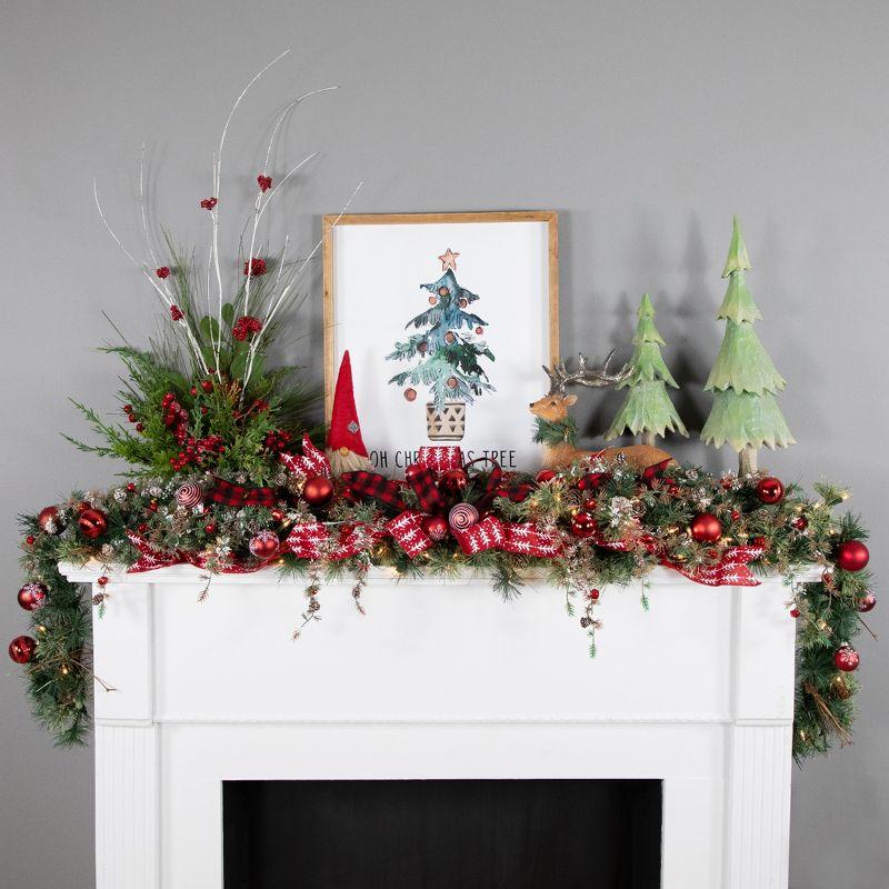 Pre-Lit Country Mixed Pine Artificial Christmas Garland - Clear Lights