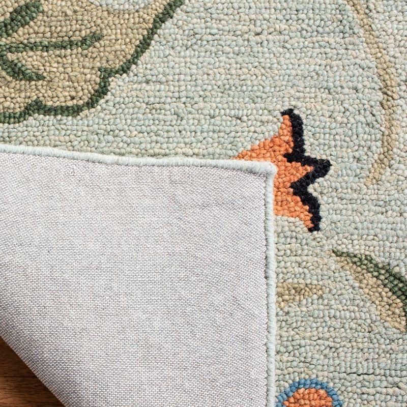 Blossom BLM676 Hand Hooked Accent Rug - Sage/Multi - 2'6"x4' - Safavieh.