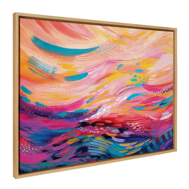 Sylvie Brush Strokes 90 by Jessi Raulet of Ettavee Framed Wall Canvas - Kate & Laurel All Things Decor