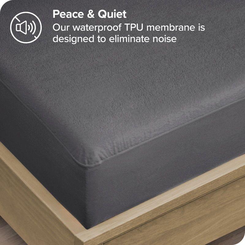 Breathable Waterproof Grey Twin XL Mattress Protector by Bare Home