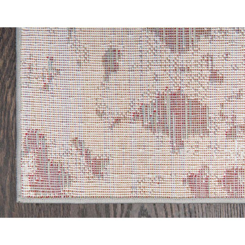 Unique Loom Rosso Collection Area Rug - Piazza (5' 1" x 8' Rectangle Light Gray/Ivory)