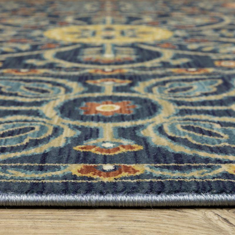 Oriental Weavers Francesca FR11B Blue/ Rust Indoor Area Rug - 3'3" x 5'