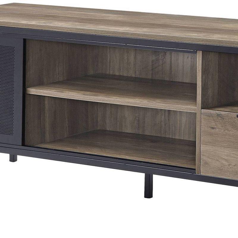 Loon Peak® Genivee 1-Drawer Rectangular TV Stand in Rustic Oak/Black | Wayfair