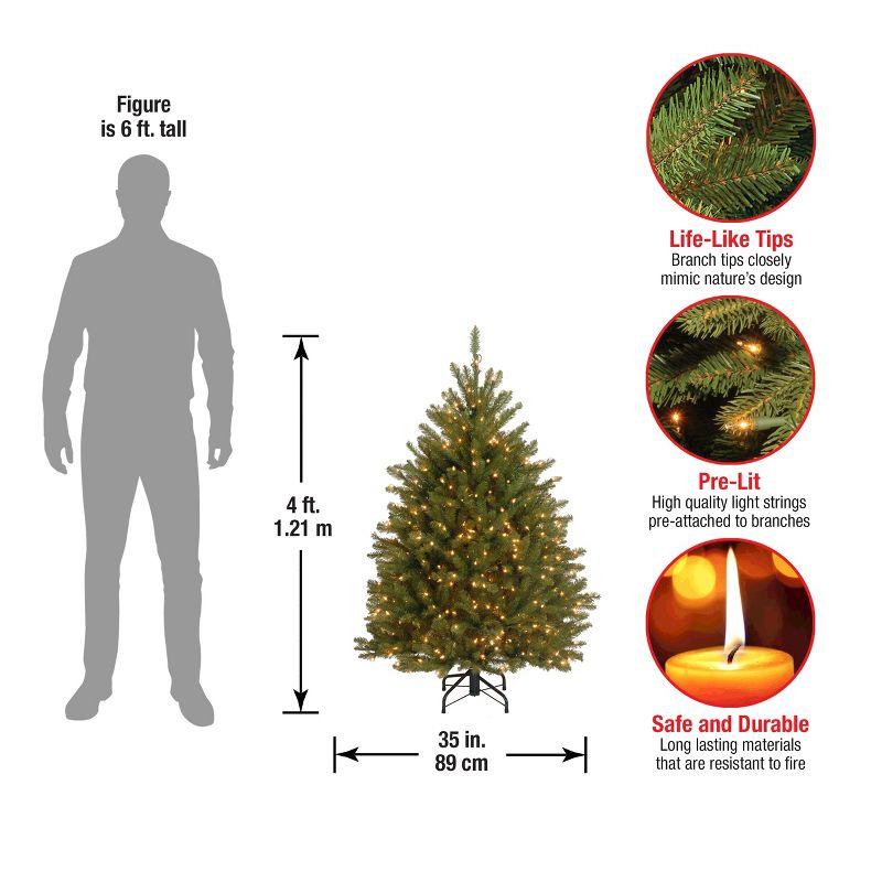 Prelit Dunhill Fir Artificial Christmas Tree Clear Lights - National Tree Company