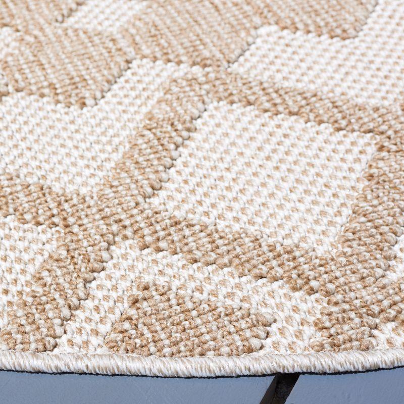 Global GLB206 Power Loomed Indoor/Outdoor Area Rug - Beige/Brown - 9'x12' - Safavieh