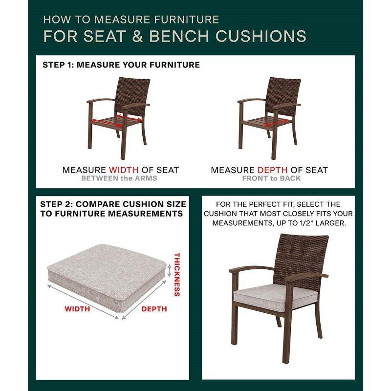 Honeycomb Outdoor Universal Seat Cushion (2-Pack) - Textured Solid Platinum Grey