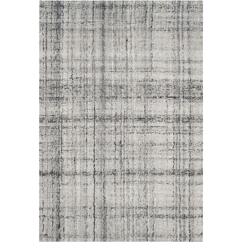 Abstract ABT141 Handmade Indoor Accent Rug - Grey/Black - 2'-3"x4' - Safavieh