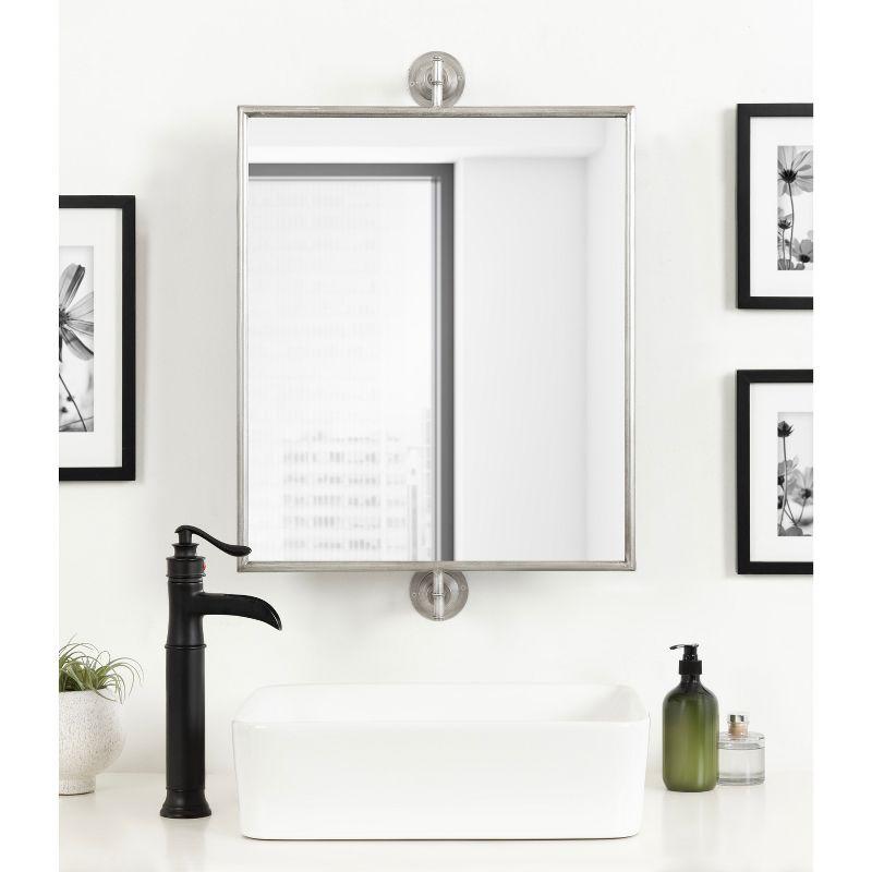 20"x31" Darbridge Rectangle Pivot Mirror Silver - Kate & Laurel All Things Decor