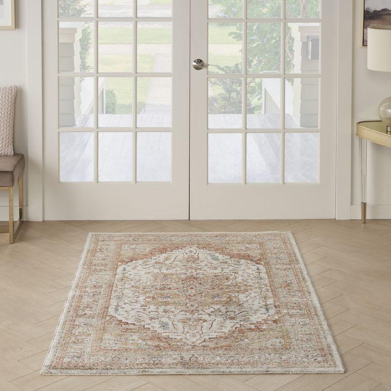 Nourison Petra Vintage Medallion Indoor Rug Iv Rust 3'11" x 5'11"