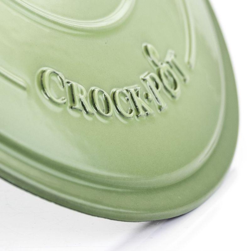 Crock-Pot Artisan 2 Piece 7 Quarts Enameled Cast Iron Dutch Oven in Pistachio Green