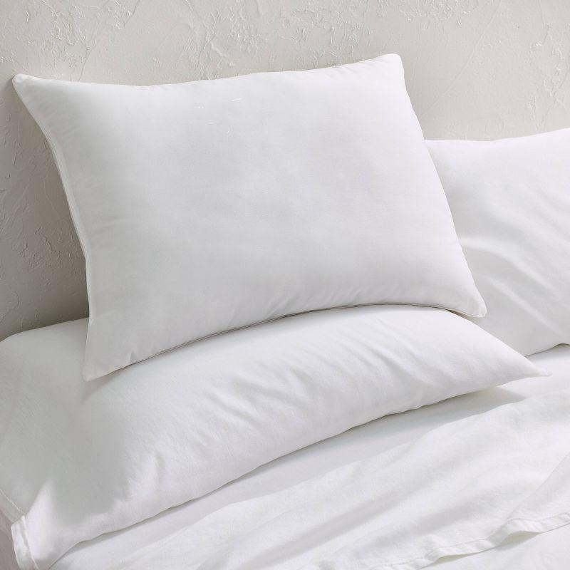 Standard/Queen Machine Washable Firm Down Alternative Pillow - Casaluna™: Hypoallergenic, 300 Thread Count Cotton