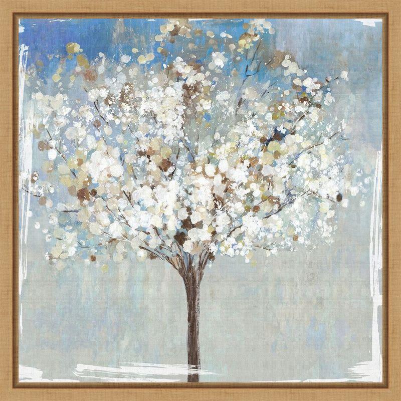 Winter Still Tree Framed Canvas Art in Sylvie Maple