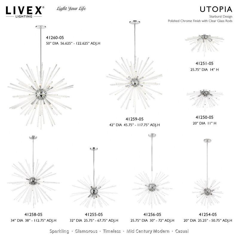 Livex Lighting Utopia 6 - Light Chandelier in  Polished Chrome