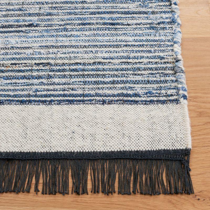 Kilim KLM310 Hand Woven Area Rug - Blue/Ivory - 3'x5' - Safavieh.