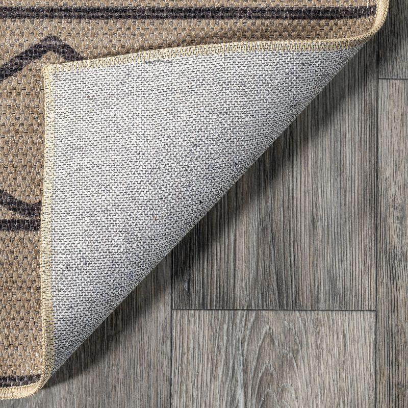 Nuloom Elin Moroccan Border Easy-Jute Machine Washable Indoor Area Rug 5' x 8' in Natural