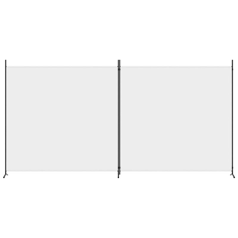 vidaXL 2-Panel Room Divider White 137"x70.9" Fabric