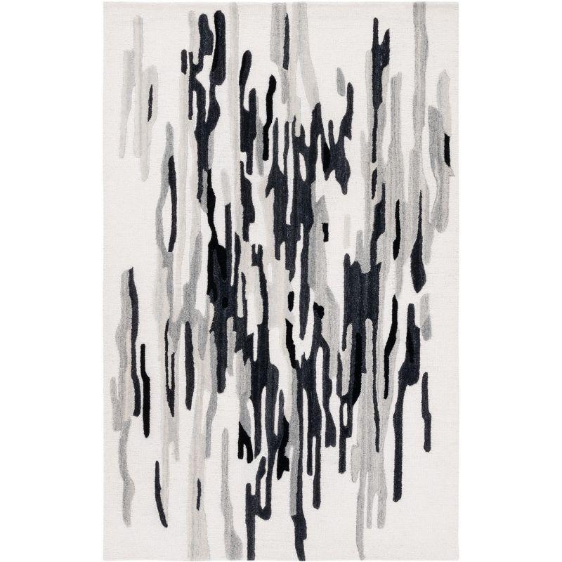 Rodeo Drive RD858 Hand Tufted Area Rug - Ivory/Black - 3'x5' - Safavieh.