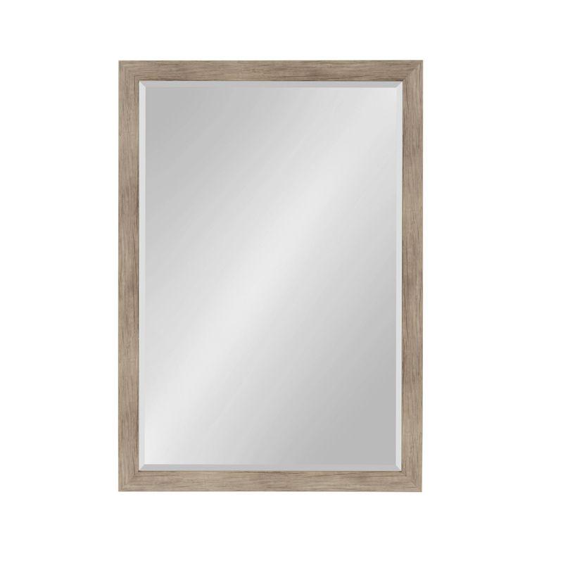 Rustic Brown Rectangular Wall Mirror, 27x39, Modern Farmhouse Design