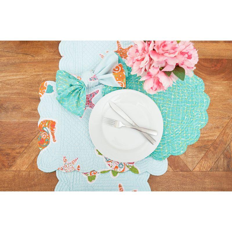 C&F Home St. Kitts Round Quilted Single Placemat Set of 4