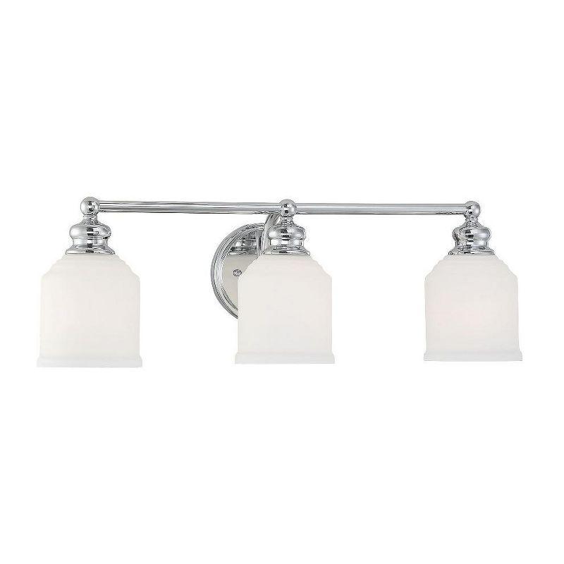 Savoy House Melrose 3 - Light Vanity in  Polished Chrome