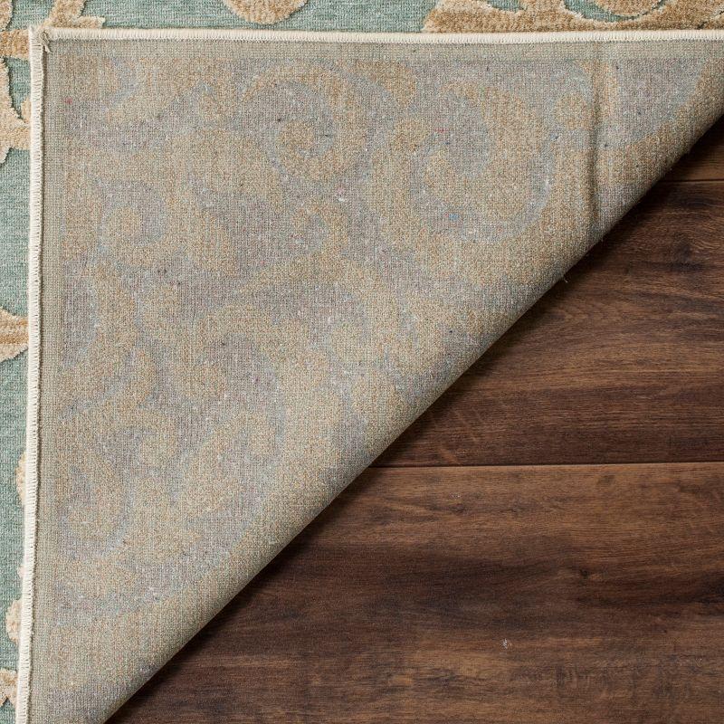 Paradise PAR390 Power Loomed Area Rug - Stone/Aqua - 5'3"x7'6" - Safavieh.